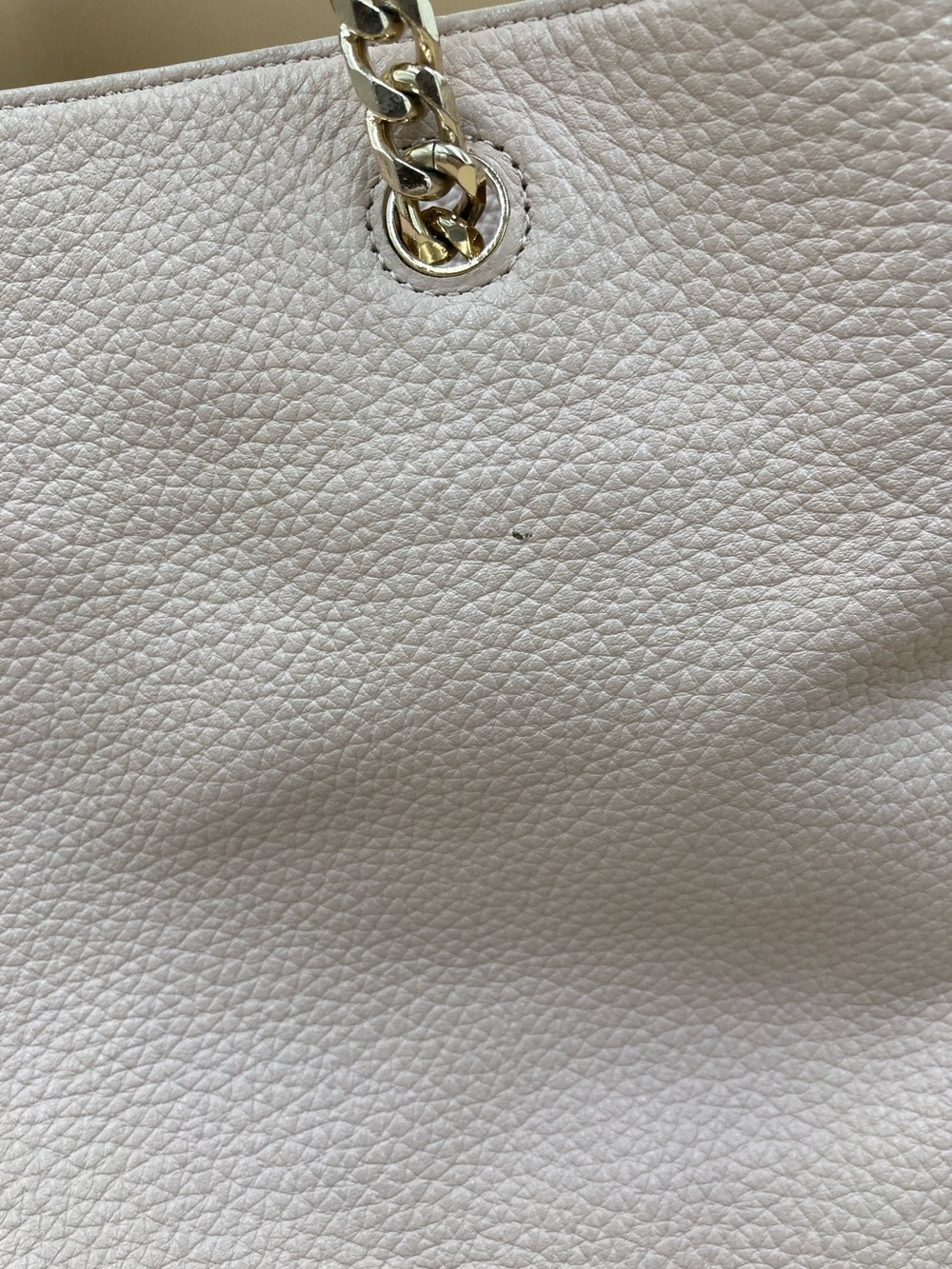 14th & Union Pale pink blush Shoulder Tote with Gold Chain Handles - Picture 3 of 12